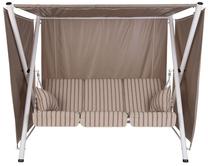 Lauko sūpynės Patio Calabria, ruda sp./balta sp., 226 cm x 131 cm x 192 cm