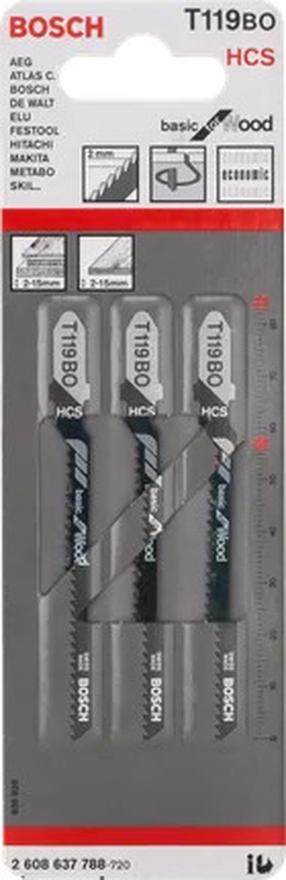 Saetera komplekt Bosch T 119 BO, 8.3 cm, 3 tk