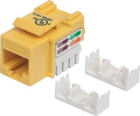 Ühendus Intellinet UTP, Yellow, Punch-down Cat5e Keystone Jack 210133, valge v./kollane v.