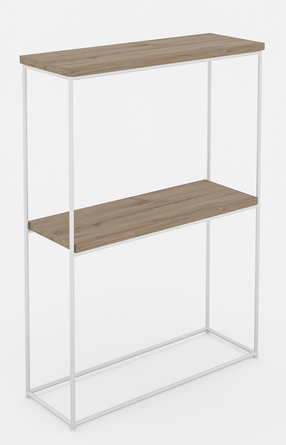 Konsoles galds ADRK Velo, balta krās./brūngans krās., 20 cm x 60 cm x 80 cm