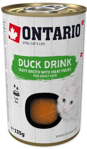 Šlapias kačių maistas Ontario Cat Drink Duck, antiena, 0.135 kg