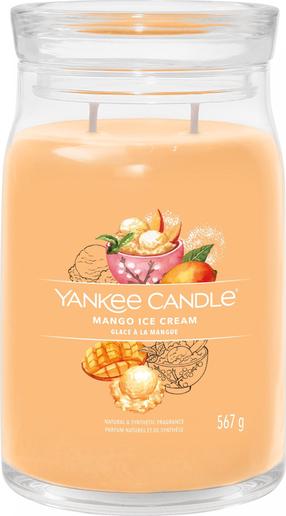 Svece, aromātiskā Yankee Candle Signature Mango Ice Cream, 60 - 90 h, 567 g, oranža krās.