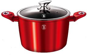 Puodas Berlinger Haus Metallic Line Burgundy Edition BH-1258, Ø28 cm, 6.1 l, raudona sp.