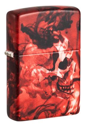 Tulemasin Zippo Spooky Skulls Design 48772, punane v.