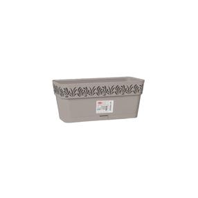 Ziedu kaste Stefanplast Gaia 2188708, plastmasa, 30 cm x 13 cm, gaiši pelēka krās.