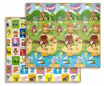 Žaidimų kilimėlis Milly Mally Play Colourful Animals, 197 cm x 177 cm, smėlio sp. žalia sp.