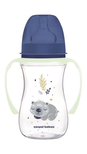 Bērnu pudelīte Canpol Babies EasyStart Sleepy Koala, 240 ml, 3 mēn., zila krās.
