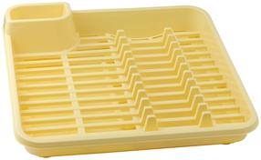 Nõudekuivatusrest Domotti Milo, 39 cm x 39 cm x 7.1 cm, plastik, kollane v.