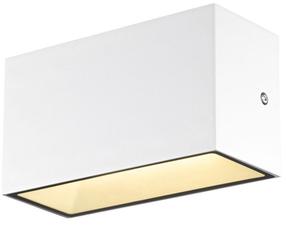 Sieninis lauko šviestuvas SLV Sitra M Up/Down, 7W, LED, IP65, balta sp., 20 cm x 11 cm