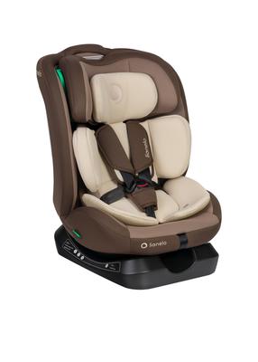 Automobilinė kėdutė Lionelo Aart I-Size, smėlio sp./šokolado sp., 40 - 150 cm