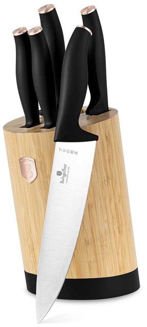 Virtuvinių peilių komplektas, su stovu Berlinger Haus Black Rose BH-2752, 6 vnt.