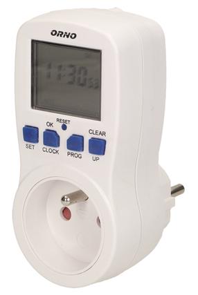 Адаптер Orno Polska Weekly Digital Timer With LCD Display, белый цв.