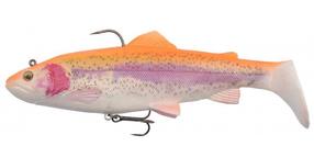 Guminė žuvis Savage Gear Trout Rattle Shad, 80 g, balta sp./oranžinė sp.