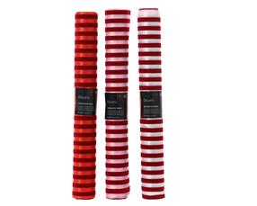 Stalo takelis stačiakampė Decoris Stripes, balta sp./raudona sp./rožinė sp., 200 cm x 35 cm