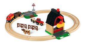  Игрушечный поезд с рельсами Brio Farm Railway Set 4080601-007, многоцветный