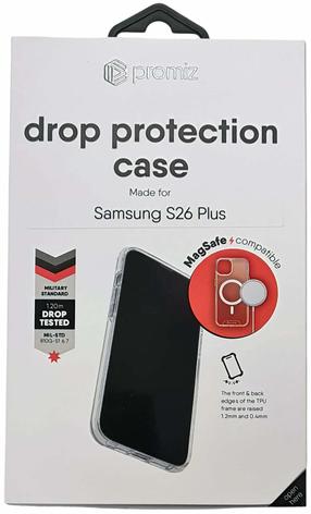 Telefona vāciņš Promiz Drop Protection, caurspīdīga krās., Samsung