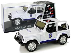  Mängu politseiauto Linghui Police 10032, valge v.