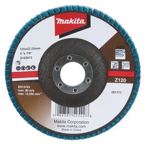 Žiedlapinis šlifavimo diskas Makita D-63812-10, 125 mm x 22.23 mm