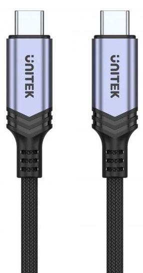 Кабель Unitek C14110GY-2M USB Type-C, USB Type C, 2 м, серебристый цв./черный цв.