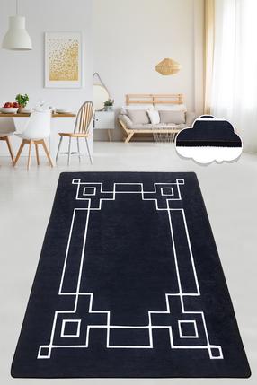 Ковровая дорожка Conceptum Hypnose Square, белый цв./черный цв., 200 см x 80 см