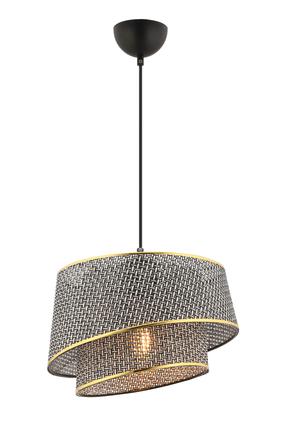 Lampa griesti Opviq Barette Hazeran, E27, 1 x 40 W, zelta krās./sudraba krās. / melna krās.