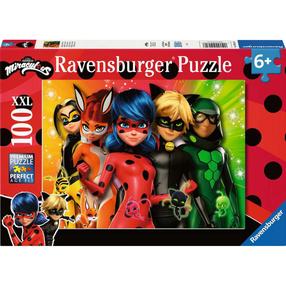 Puzle Ravensburger Ladybug On Mission, 36 cm x 49 cm, 100 gab., daudzkrāsaina