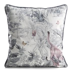 Dekoratīvs spilvena pārvalks Velvet 203, balta krās./rozā krās./pelēka krās., 45 cm x 45 cm
