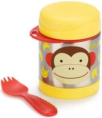 Termosas maistui Skip Hop Zoo Monkey, 325 ml, 1 m., 8.8 cm, nerūdijantysis plienas, raudona sp./geltona sp.