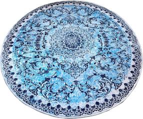 Vonios grindų kilimėlis Foutastic Raiya 359CHL5192, mėlyna sp./balta sp., 140 cm x 140 cm