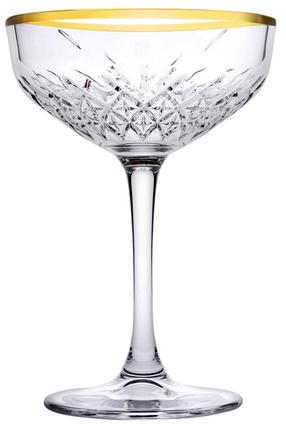 Šampano taurių komplektas Pasabahce Coupe Timeless, stiklas, 0.255 l, 4 vnt.