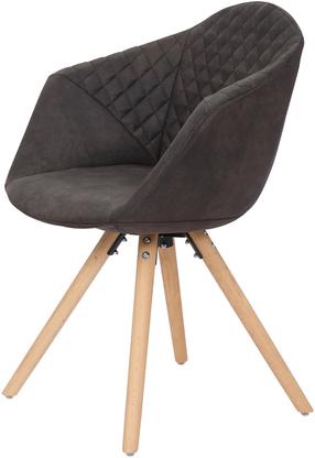 Kėdžių rinkinys Kayoom Chadwick 110, ruda sp./juoda sp., 55 cm x 59 cm x 82 cm, 2 vnt.