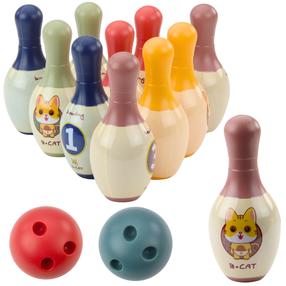 Mängu bowlingu komplekt Cats, mitmevärviline