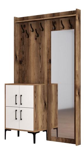 Esiku mööblikomplekt Kalune Design Berlin BC, sise, valge v./pähklipuu v./beež v.