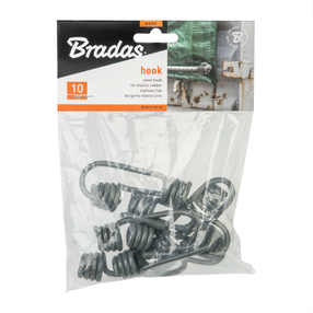 Väikesed konksud Bradas Bungee, 50 mm x 20 mm, 10 tk
