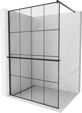Dušo sienelė Mexen Kioto+ Walk-In, 130 cm x 200 cm, juoda sp./grūdintas