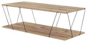 Kavos staliukas Kalune Design Labranda, ruda sp./juoda sp., 50 cm x 120 cm x 30 cm