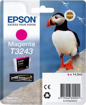 Картридж для струйного принтера Epson T3243, фиолетовый цв.