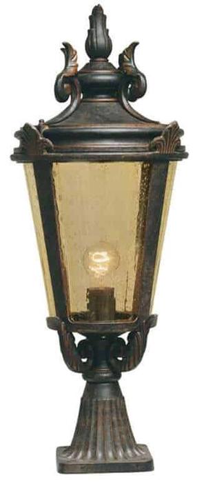 Brīvi stāvošs āra gaismeklis Elstead Lighting Baltimore, 60W, E27, IP44, bronzas krās., 30 cm x 68 cm