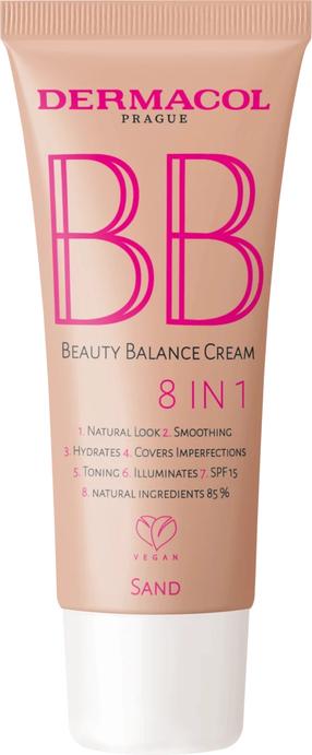BB krēms Dermacol BB Beauty Balance Cream 8 in 1, 04 sand, 30 ml