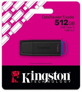 USB mälupulk Kingston Data Traveler Exodia G2, must v./lilla v., 512 GB