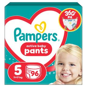 Autiņbiksītes - apakšbiksītes Pampers Pants, 5 izmērs, 11 - 17 kg, 96 gab.