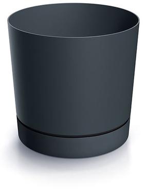 Gėlių vazonas Tubo P DPOP350-S433, plastikinis, 33.8 cm x 33.8 cm, Ø 33.8 cm, antracito sp.