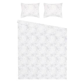 Gultas veļas komplekts Domoletti Grainy MV-7999, balta krās./pelēka krās., 50 x 70 cm, 200 x 220 cm