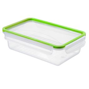 Toidukarp Rotho Click&Lock, 1.5 l, 23.8 cm x 16 cm, läbipaistev v./roheline v.