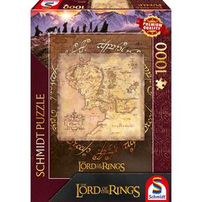 Dėlionė Schmidt Lord Of The Rings Middle Earth, 69.3 cm x 49.3 cm, 1000 vnt., įvairių spalvų