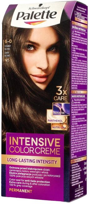 Juuksevärv Schwarzkopf Palette Intensive Color Creme, dark blond, 6-0 N5, 110 ml