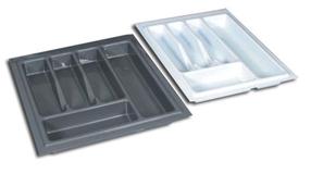 Galda piederumu organizatori Rejs, 43 cm x 53 cm, plastmasa, balta krās.