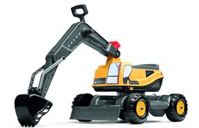 Экскаватор толкалка Volvo Wheeled, черный цв./желтый цв.