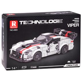 Konstruktorius, automobilis Technologie Viper ZA5784, 419 vnt., balta sp./juoda sp./raudona sp.