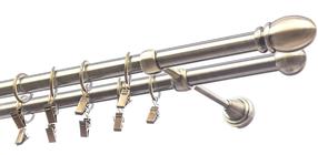 Karnizo komplektas Olimp Owal, 200 cm, Ø 19 mm, antikinio aukso sp.